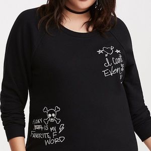 Torrid Can’t Even Embroidered Sweatshirt Size 3